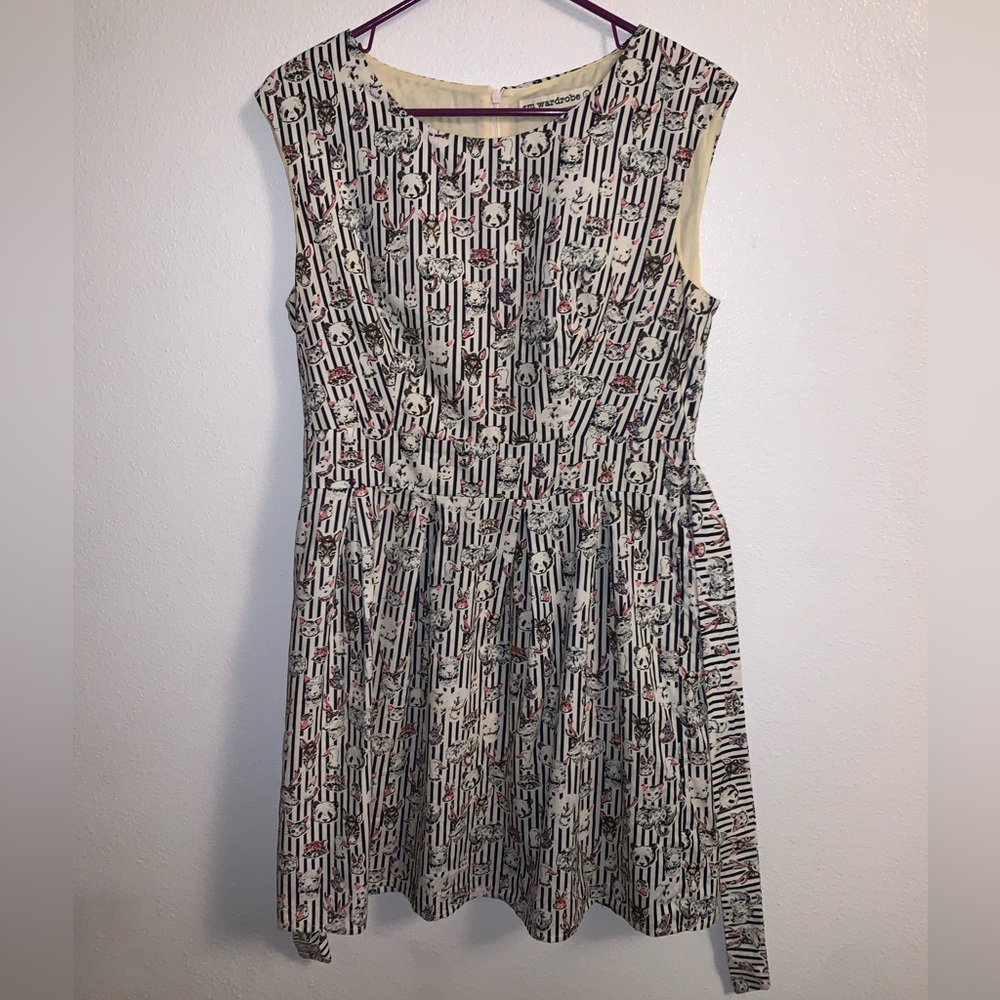 SM Wardrobe Animal Print Dress Size Large